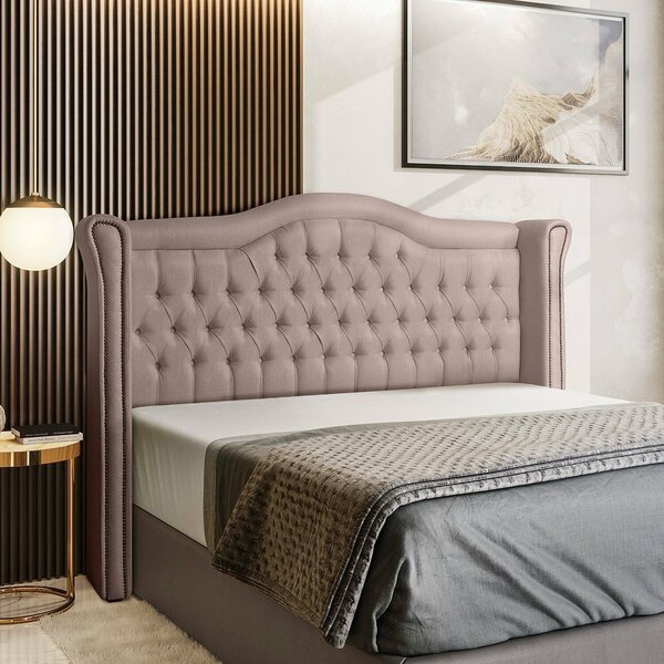 Cabeceira Queen Herrera Com Tacha 160 Cm Castor