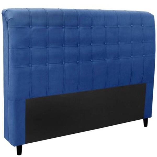 Cabeceira Queen Imperatriz 160 Cm Suede Azul Marinho - D A De