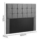 Cabeceira Queen Julia 160cm Em Madeira Reflorestada Veludo St