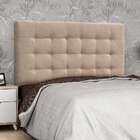 Cabeceira Queen Kuka Suede Amassado Bege