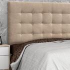Cabeceira Queen Kuka Suede Amassado Bege