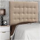 Cabeceira Queen Kuka Suede Amassado Bege