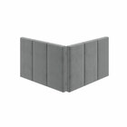 Cabeceira Queen Laura 1,60 Almofadada Sued Cinza