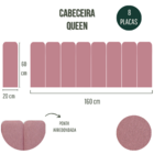 Cabeceira Queen Linho 160x60 Cama Box Modulada Arredondada Ro