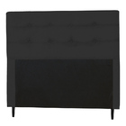 Cabeceira Queen Luna 160 Cm Preto Suede Carolina Estofados