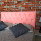 Cabeceira Queen Luna Corino Rosa Bebê Com Strass 140 X 60 Rbl