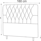 Cabeceira Queen Maria 160 Cm Suede Marrom - D A Decor