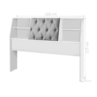 Cabeceira Queen Marisa Box Branco E Bege