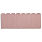 Cabeceira Queen Modulada Arredondada Cama Box Veludo Nude