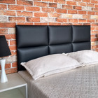 Cabeceira Queen Módulos Com Pés Módena H6 Corino Preto 160 X