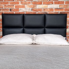 Cabeceira Queen Módulos Com Pés Módena H6 Corino Preto 160 X