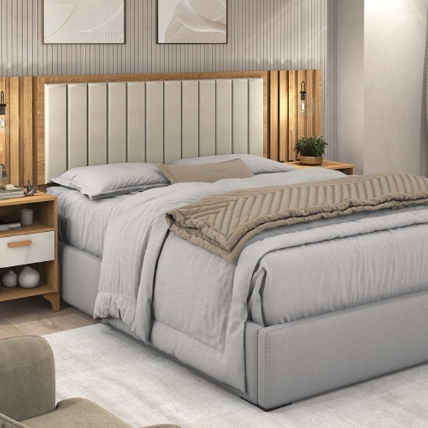 Cabeceira Queen Onix 1.60 Ripado Freijó/off White – Vitamov