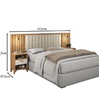 Cabeceira Queen Onix 1.60 Ripado Freijó/off White – Vitamov