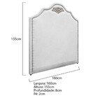 Cabeceira Queen Orlando P02 160 Cm Para Cama Box Suede - Amar