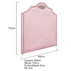 Cabeceira Queen Orlando P02 160 Cm Para Cama Box Suede - Doce