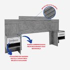Cabeceira Queen Para Box 158cm 100% Mdf Ripada E Com 02 Mesas