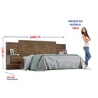 Cabeceira Queen Para Box 158cm 100% Mdf Ripada E Com 02 Mesas