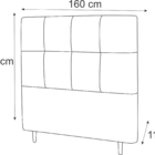 Cabeceira Queen Poliana 160 Cm Suede Azul Turquesa- D A Decor