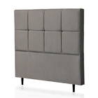 Cabeceira Queen Poliana 160 Cm Suede Cinza - D A Decor