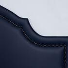 Cabeceira Queen Provençal Luxo 160x60 Courino Azul - Tachas F