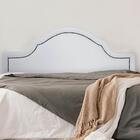 Cabeceira Queen Provençal Luxo 160x60 Courino Branco - Tachas