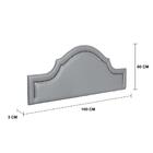 Cabeceira Queen Provençal Luxo 160x60 Courino Cinza - Tachas