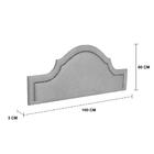 Cabeceira Queen Provençal Luxo 160x60 Suede Cinza - Tachas Fu