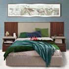 Cabeceira Queen Ripada Com Mesa De Cabeceiras Lucius Havana O