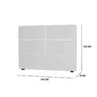 Cabeceira Queen Roma 160cm Suede Branco Bnn Decor