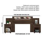 Cabeceira Queen Size Com 2 Mesas De Cabeceira Café Jade Geval
