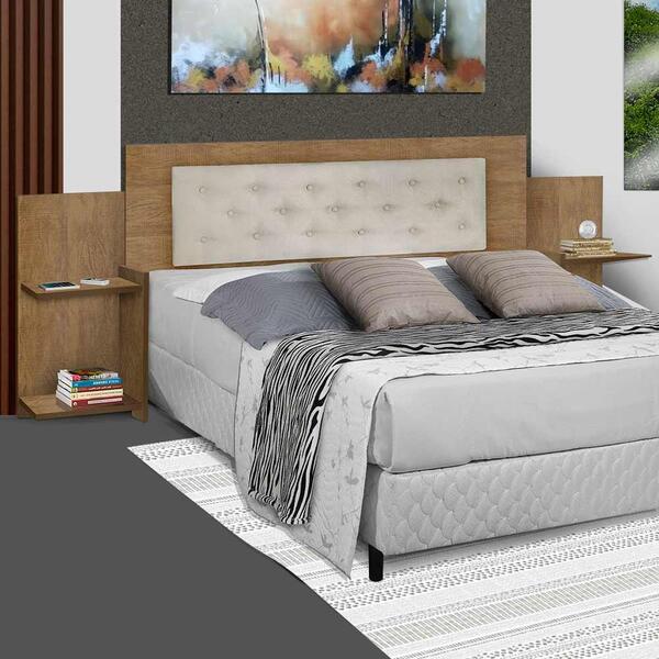 Cabeceira Queen Size Em Mdf Áustria Freijó Basoto