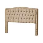 Cabeceira Queen Size Estofada Bege Linho Costa Rica