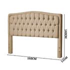 Cabeceira Queen Size Estofada Bege Linho Costa Rica