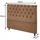 Cabeceira Queen Size Marseille 160cm Estofada Em Suede Para C