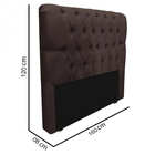 Cabeceira Queen Size Suede Marrom 1,60m Estofada Capitone Mad