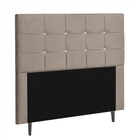 Cabeceira Queen Strass Jordania 160 Cm Courino Bege - D A Dec