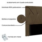 Cabeceira Queen Suede 160cm Aquilla  Café