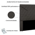 Cabeceira Queen Suede 160cm Esmeralda  Cinza