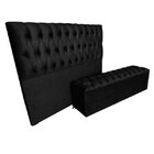 Cabeceira Queen Suede (1.58x1.30) Preto