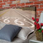 Cabeceira Queen Suede Estampado Estrada Painel Cama Box 160 X