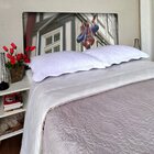 Cabeceira Queen Suede Estampado Homem Aranha  Painel Cama Box