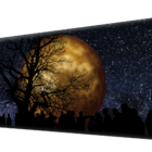 Cabeceira Queen Suede Estampado Lua Cheia Painel Cama Box 160