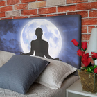 Cabeceira Queen Suede Estampado Meditação Painel Cama Box 160