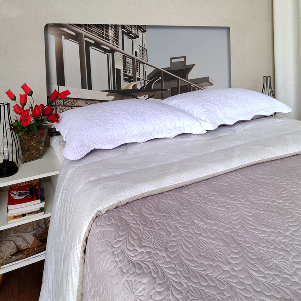 Cabeceira Queen Suede Estampado Prancha Painel Cama Box 195 X