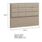 Cabeceira Queen Tallin P04 160 Cm Suede - Doce Sonho Móveis -