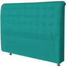 Cabeceira Queen Tânia 160 Cm Suede Azul Turquesa- D A Decor