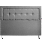 Cabeceira Queen Veneza Luxor 05 Linho Cinza 160 X 120 Rbl