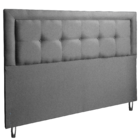 Cabeceira Queen Veneza Luxor 05 Linho Cinza 160 X 120 Rbl