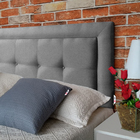 Cabeceira Queen Veneza Luxor 05 Linho Cinza 160 X 120 Rbl