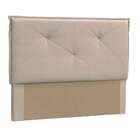 Cabeceira Queen Vic Suede Bege
